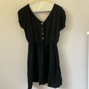 Black button down dress